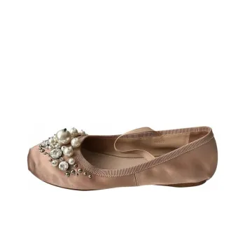 MIU MIU Flat Mary Jane Shoes Women's Brown