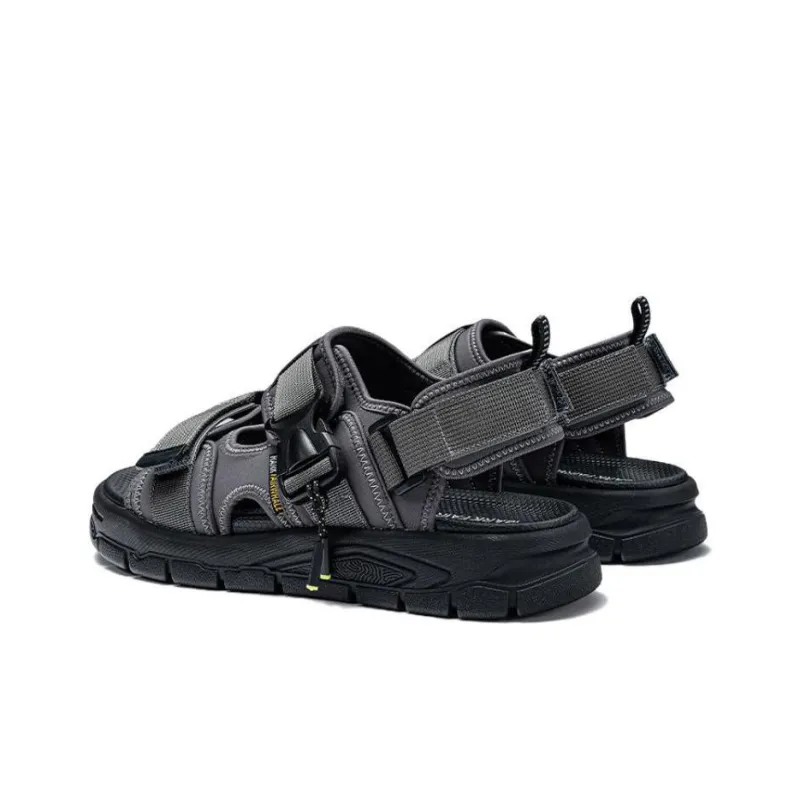 FAIRWHALE Beach Sandals Men's Black-3