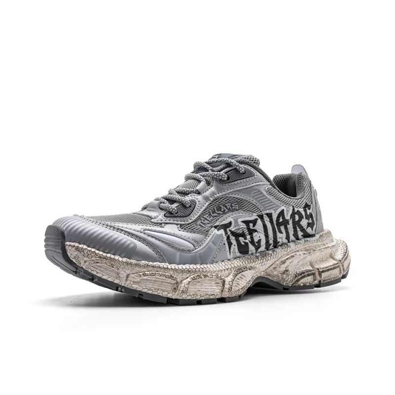 TCELLARS Cushioning Abrasion Resistant Lightweight Height Increasing Mat Low Top Chunky Sneakers Unisex-46
