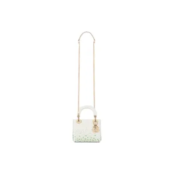 DIOR Gradient Embroidered Calfskin Shoulder Bag Crossbody Bag Handbag Mini Women's Green