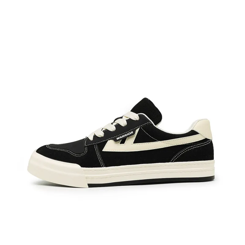 Warrior Coverage Slip Resistant, Abrasion Resistant, Breathable Low Top Skateboard Shoes Unisex Black Rice-0