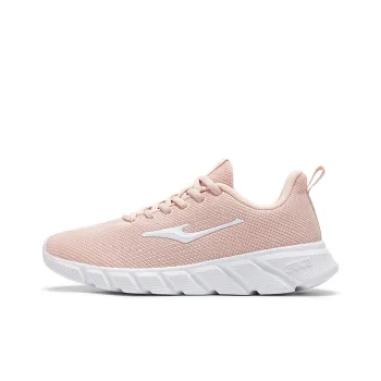 Erke Cushioning, Slip Resistant, And Abrasion Resistant Low Top Running Shoes Women's White Pink
