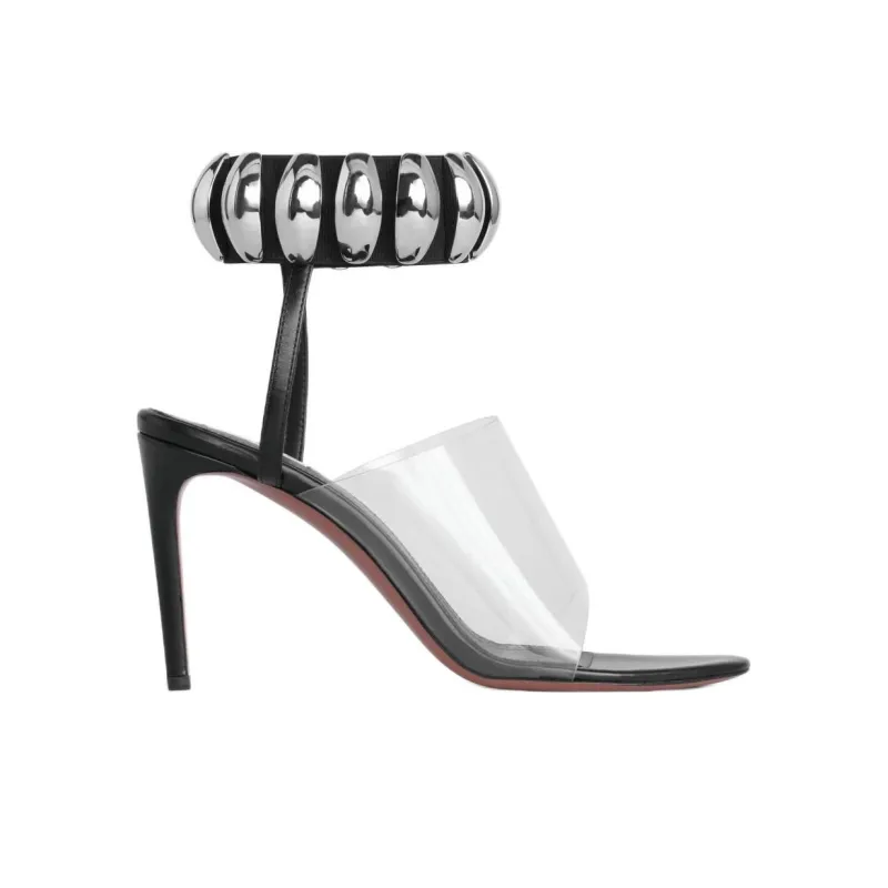 Alaia Strap Sandals 9cm Women's Black-1