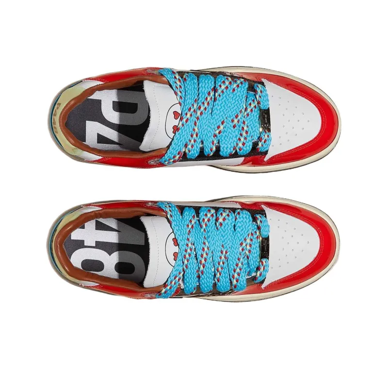 BOMBETTE x P448 Mason Low-Top Skateboard Shoes Women's Red-2