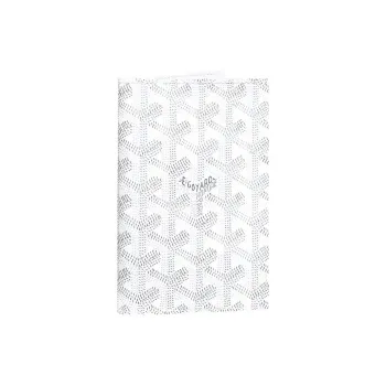 GOYARD Grenelle Canvas With Leather Card Holder Passport Holder Unisex White
