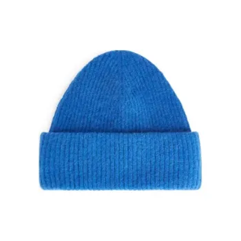 ARKET Polyester Alpaca Wool Elastane Beanies Women's Blue