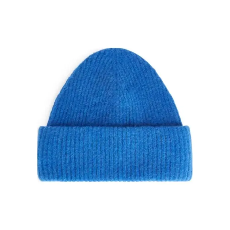 ARKET Polyester Alpaca Wool Elastane Beanies Women's Blue-0