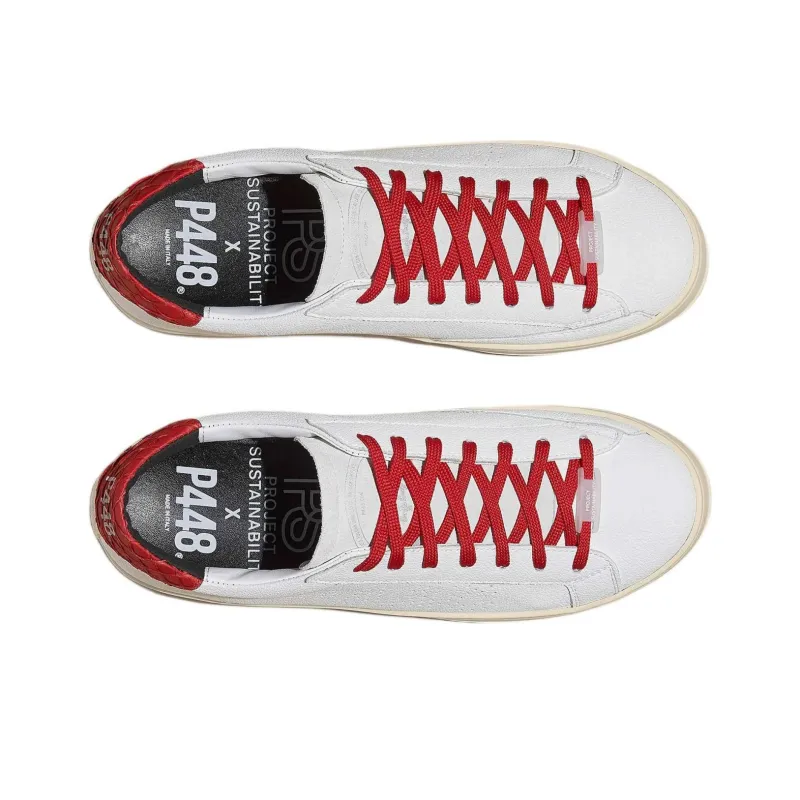 P448 Project Sustainability Low-Top Skateboard Shoes Women's White-2