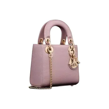 DIOR Lady Dior Lizard Skin Lady Dior Bag, Shoulder Bag, Crossbody Bag, Handbag Mini Women's Begonia Pink