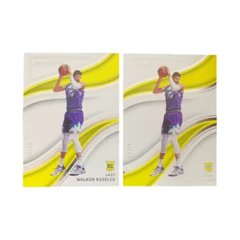 PANINI 2022 23 National Treasures Jazz Walker Kessler 05/99 Rising Stars BASE+23/99 Player Card Pass Sports Cards 2 Pcs