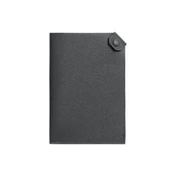 HERMES Tarmac Epsom Leather Passport Holder Small Size Men's H0 Misty Gray