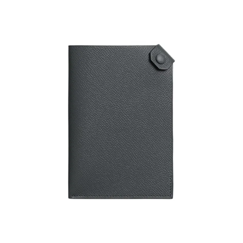 HERMES Tarmac Epsom Leather Passport Holder Small Size Men's H0 Misty Gray-0