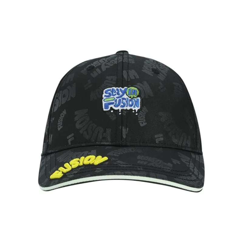FILA FUSION Polyester Baseball Caps Unisex Black-1