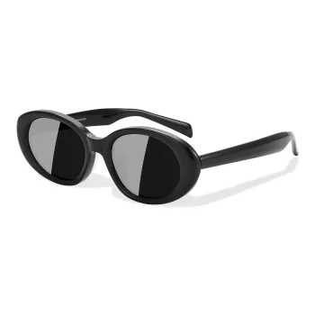 PULAIS Plate And Metal Round Sunglasses Unisex