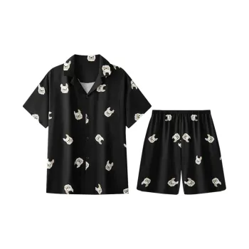 Lan Miao Pajama Set Men's Black