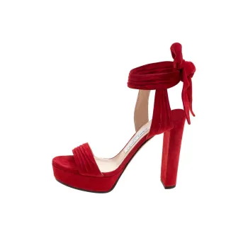 Jimmy Choo Kaytrin Strap Sandals 12cm Women's Red