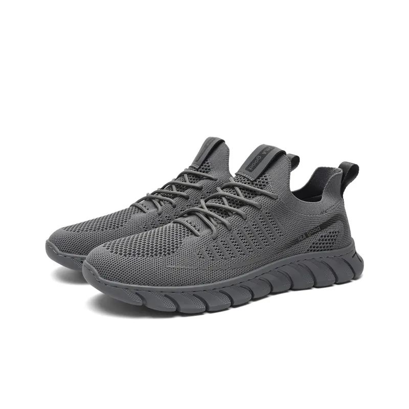 HLA Classic Breathable Height Increasing Wear-Resistant Flyknit Sports Comfortable Casual Shoes Men's-9