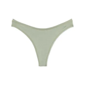 Victoria's Secret PINK COTTON HIGH-LEG THONG PANTY / Iceberg Green Underpants Women's 1 Pack Iceberg Green