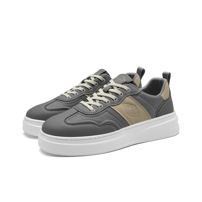 HLA Versatile Comfortable And Breathable Height Increasing Skateboard Shoes Patchwork Sports Casual Shoes Men's-9