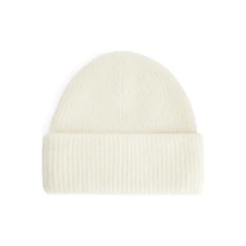 ARKET Polyester Alpaca Wool Elastane Beanies Women's Ecru