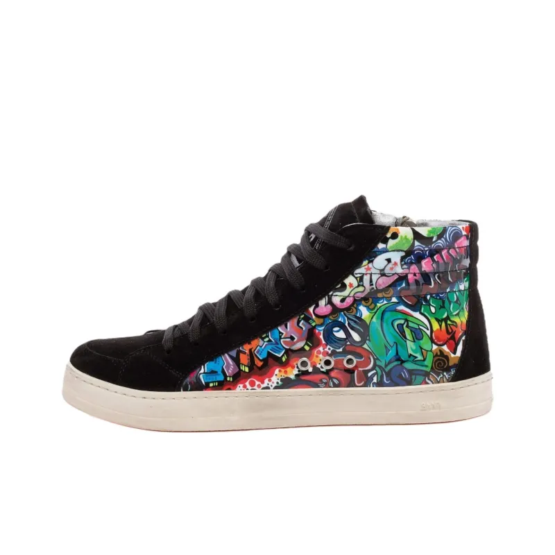 P448 High-Top Skateboard Shoes Women's Black-0