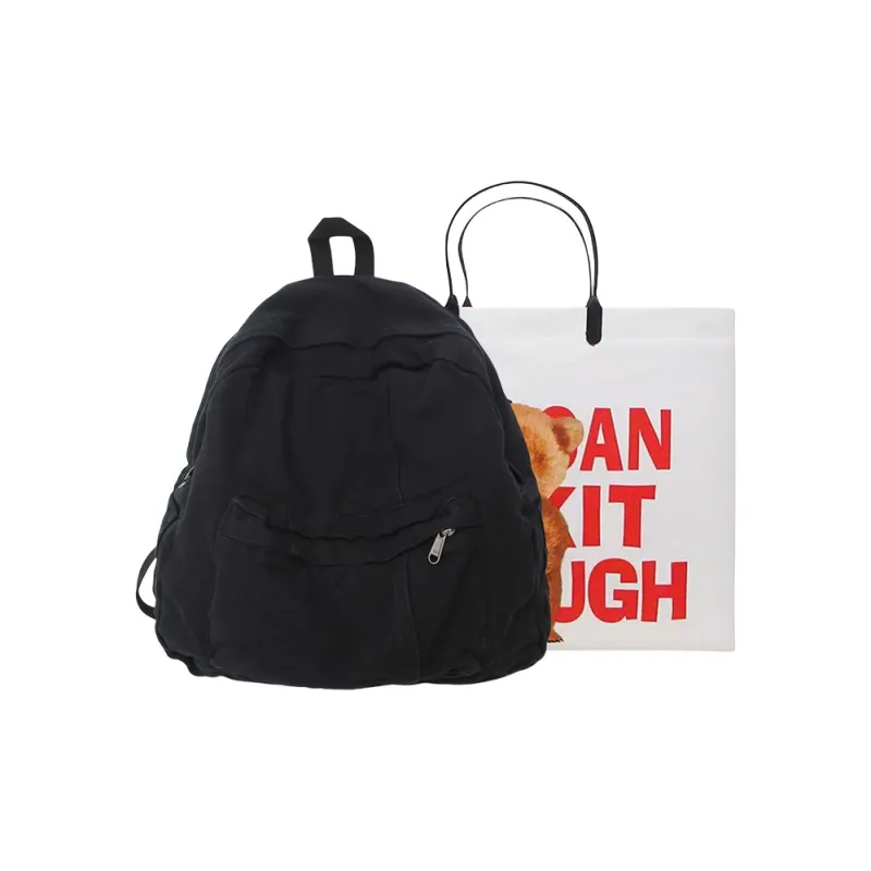 Worm's Home Canvas Backpack Regular Unisex Army Green/Red/Yellow/Black/Blue-17