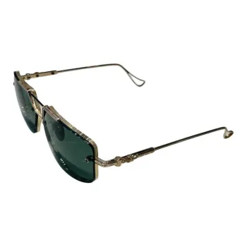 Chrome Hearts Titanium Acetate Aviator Sunglasses Unisex Gold