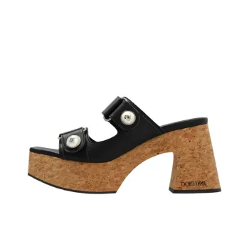 Jimmy Choo Slide Slippers 9cm Women's Black
