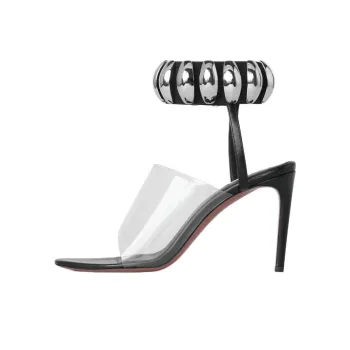 Alaia Strap Sandals 9cm Women's Black