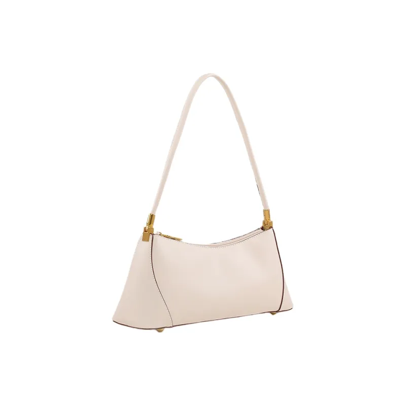 H YXIANG Microfiber Shoulder Bag Women's Beige-4