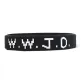 WWJD Letter Wristband-Black