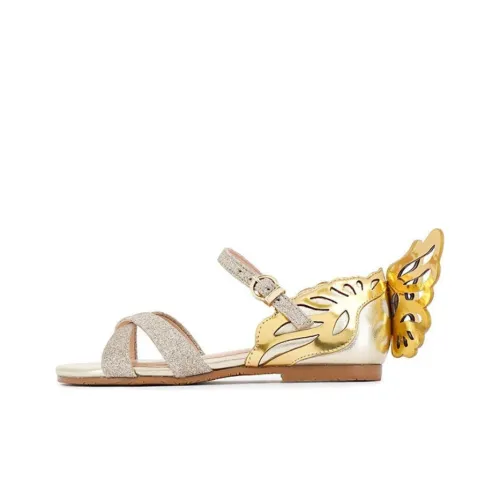 Sophia Webster Mini Heavenly Wing-appliqué Leather Sandals