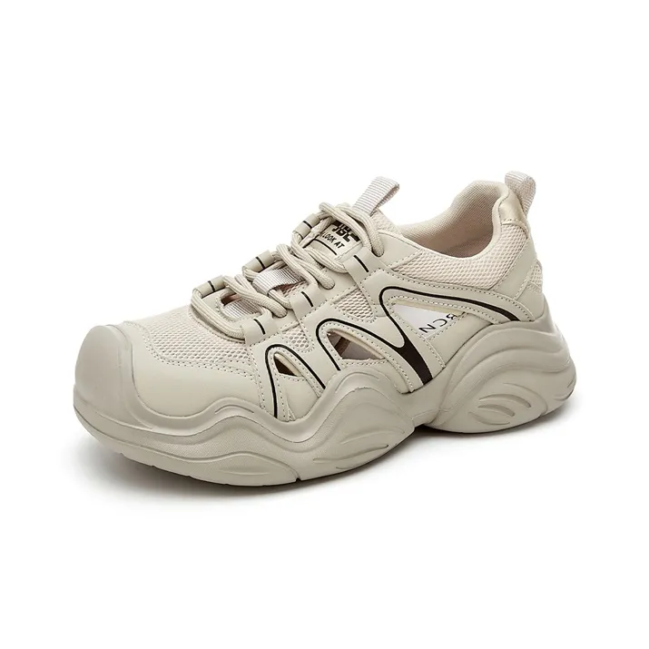 Jin Baichuan Lightweight Height Increasing Low-Top Chunky Sneakers Women's-5