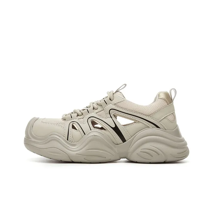 Jin Baichuan Lightweight Height Increasing Low-Top Chunky Sneakers Women's-4