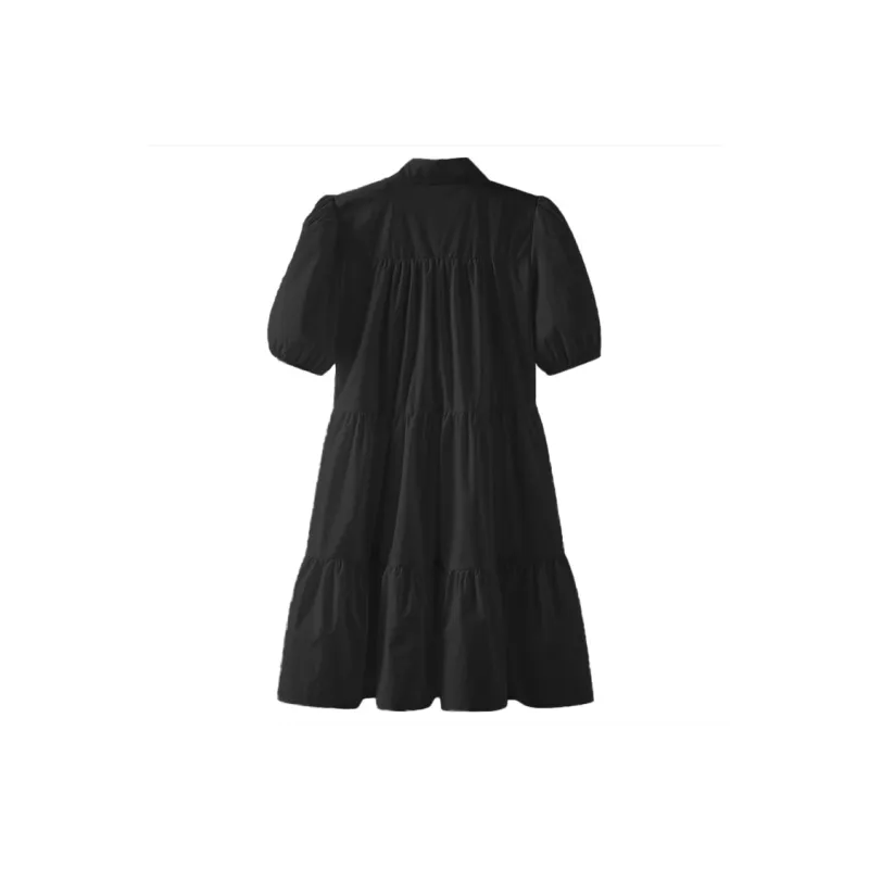 Yvetteclassic Short Sleeved Dresses Women's Black-1