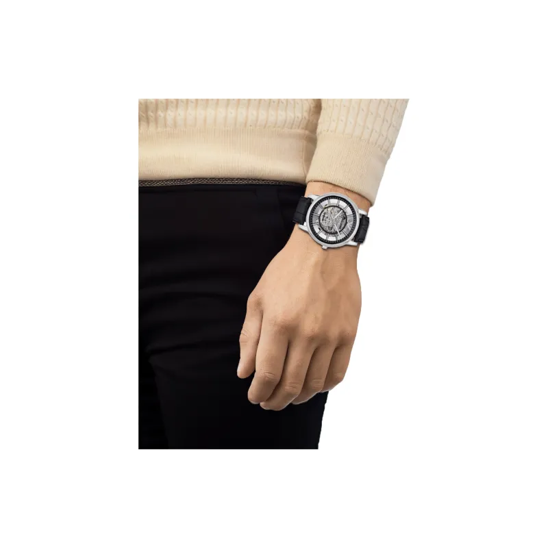 EMPORIO ARMANI Wrist Watch Mechanical Movement Leather Strap Silver Dial Men's Watches Box Available For Purchase-25