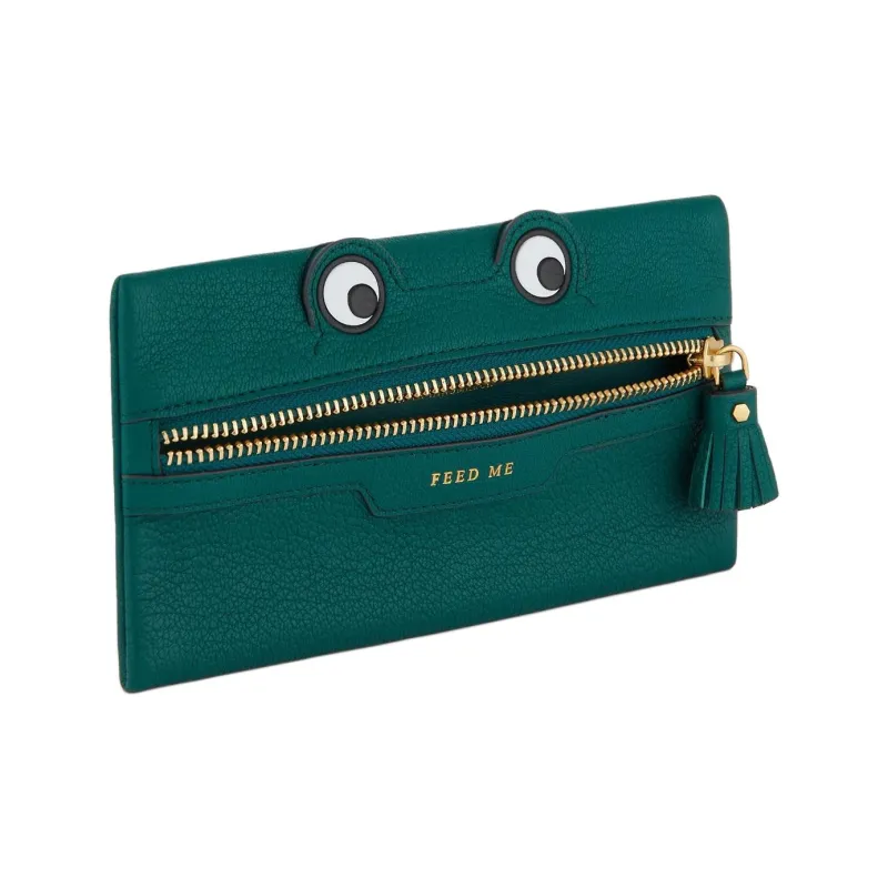 Anya Hindmarch Goatskin Clutch Women's Dark Green-2