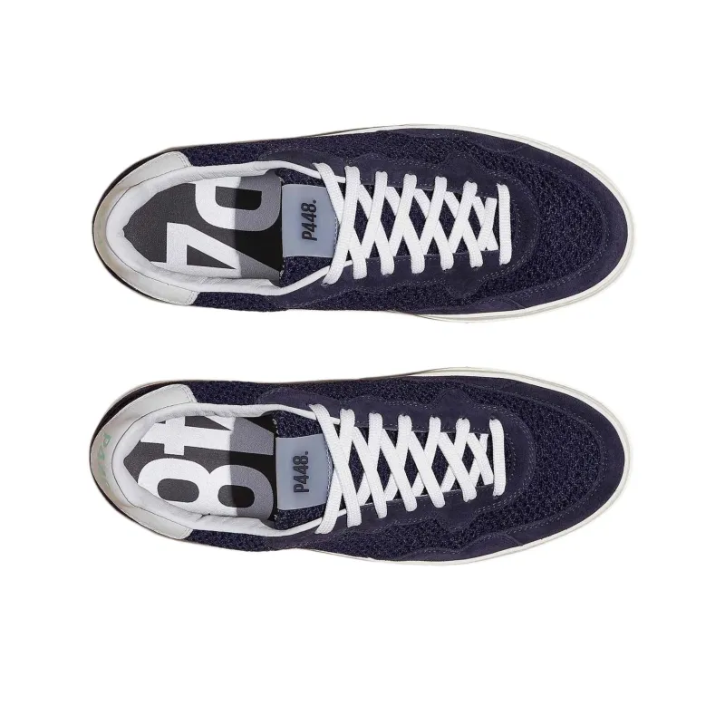P448 Bali Organic Low-Top Skateboard Shoes Men's Blue-2