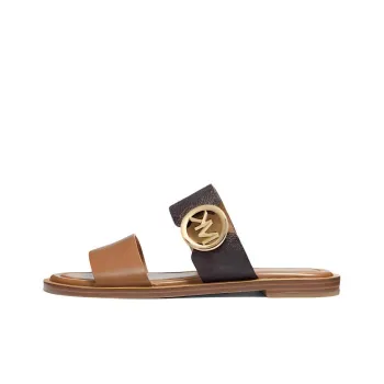 Michael Kors Vera Logo plaque Leather Sandals