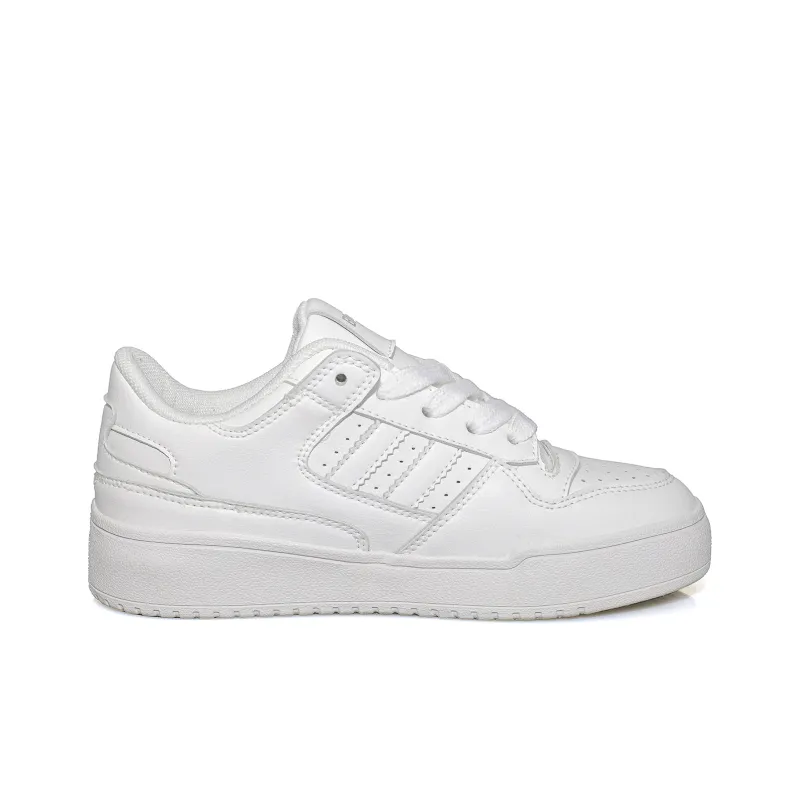 B10CROWN Slip Resistant Cushioning Low Top Skateboard Shoes Women's White-1