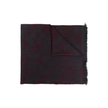 EMPORIO ARMANI Wool Knit Scarves Unisex Black
