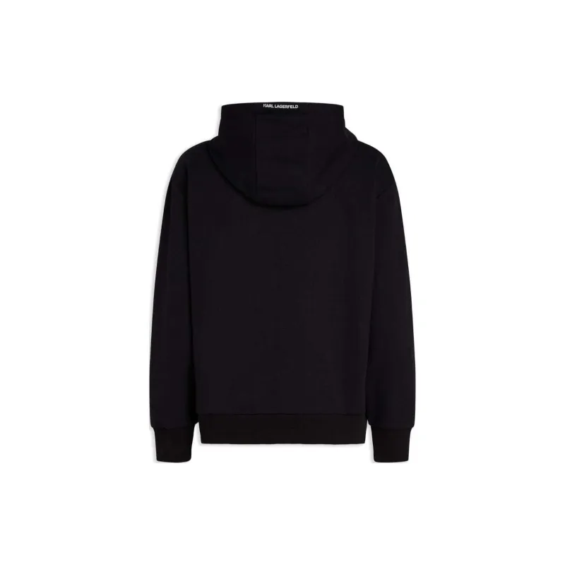KARL LAGERFELD / Karl Lagerfeld Jeans Logo-patch Organic Cotton Hoodie-1