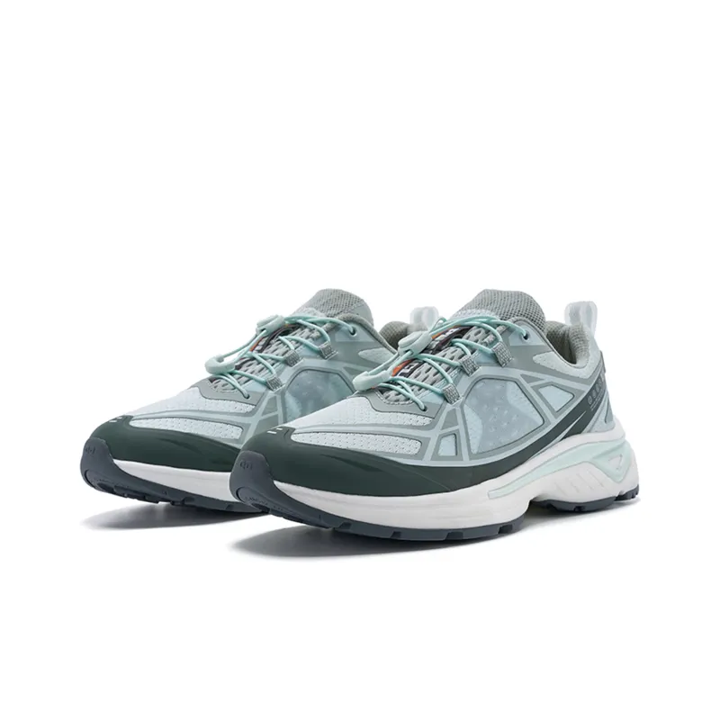 QIAODAN Cushioning Anti-Slip And Wear-Resistant Low-Top Running Shoes Women's Forest Shadow Green Light Green-2