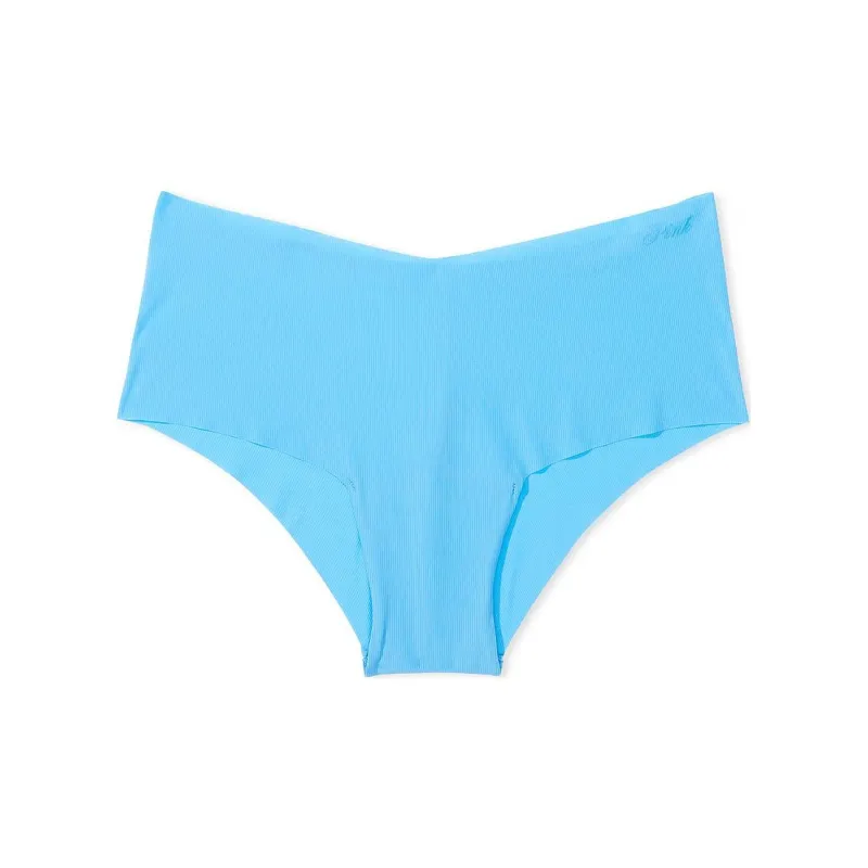 Victoria's Secret PINK NO-SHOW CHEEKY PANTY / Castaway Blue Underpants Women's 1 Pack Drifting Blue-0