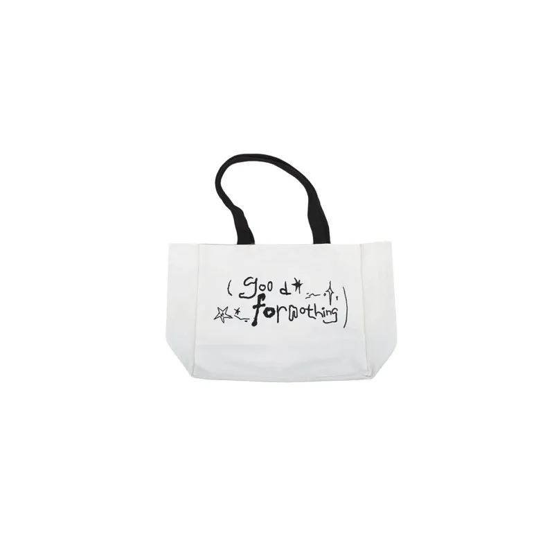 GOOD FOR NOTHING Canvas Bag, Handbag, Shoulder Bag Large Size Women's Ecru-1