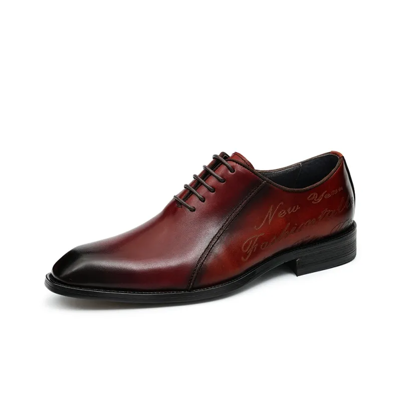 ASTON M.JAZZ Dress Shoes Men Low Top Blue/Brown-8