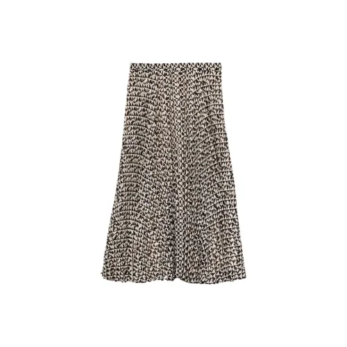 CLUB MONACO Casual Long Skirts Women's Black/White Print