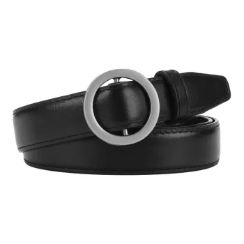 15 MINS Cow Leather Leather Belts Women's Width  2.4cm