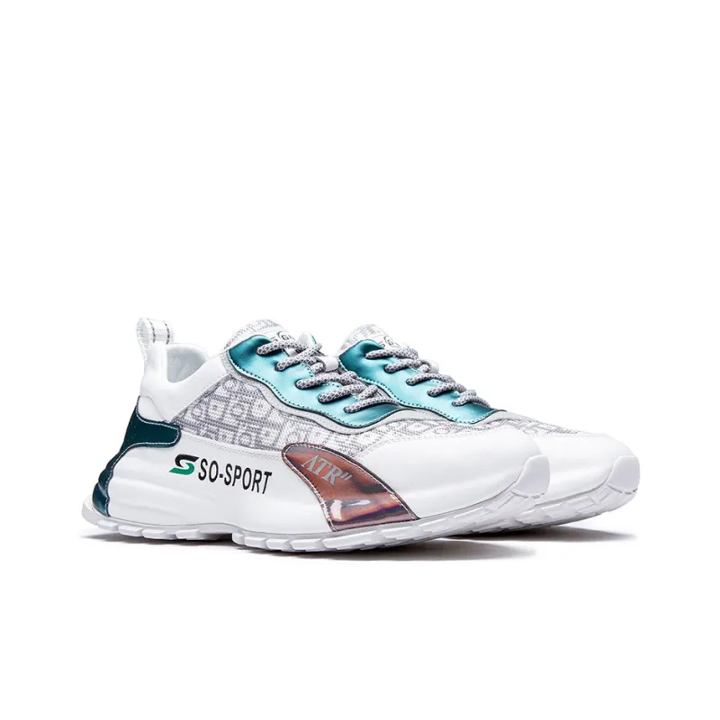 Devanro Platform Chunky Sneakers Height Increasing Wear-Resistant Breathable Slip-Resistant Low-Top Casual Shoes Men's-2