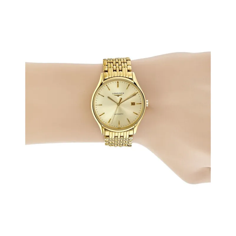 LONGINES Lvya Collection Automatic Mechanical Movement Women's Watch Gold Dial L4.960.2.32.8-3